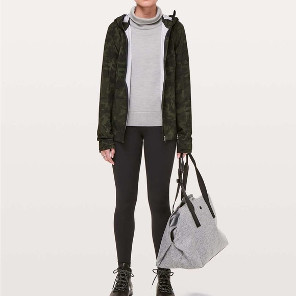 NWOT Lululemon The Rain Is Calling Jacket II Incognito Camo Multi Gator Green‌ - Picture 2 of 9